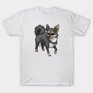 Dog - Chihuahua - Long Haired - Tri-Color T-Shirt